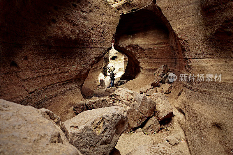 Barranco de las vacas，位于西班牙加那利群岛的大加那利岛